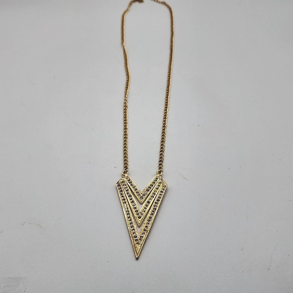 Park Lane Venture necklace gold & rhinestone